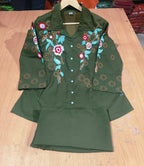 Premium Pure Cotton Embroidered Co-ord Set