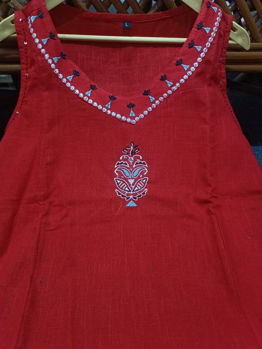 Premium Cotton Flex Embroidered Kurta Set