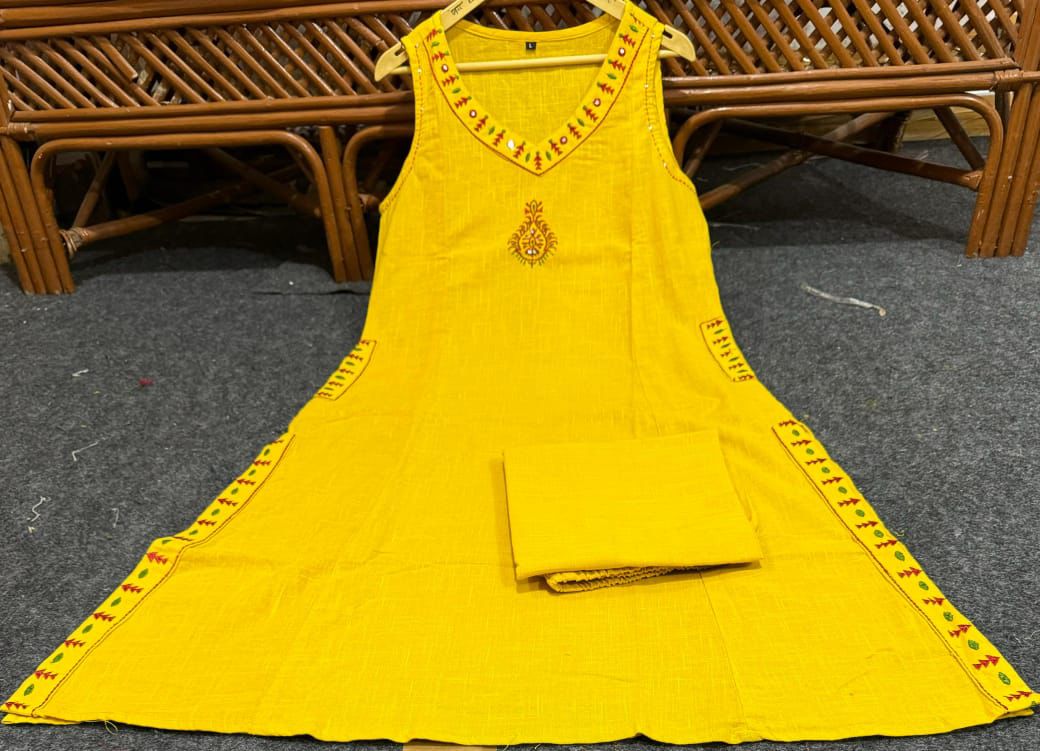 Premium Cotton Flex Embroidered Kurta Set