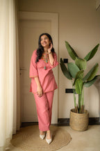 Premium Embroidered Cotton Slub Co-ord Set