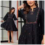 ✨ Beautiful Cotton Embroidered Midi Dress