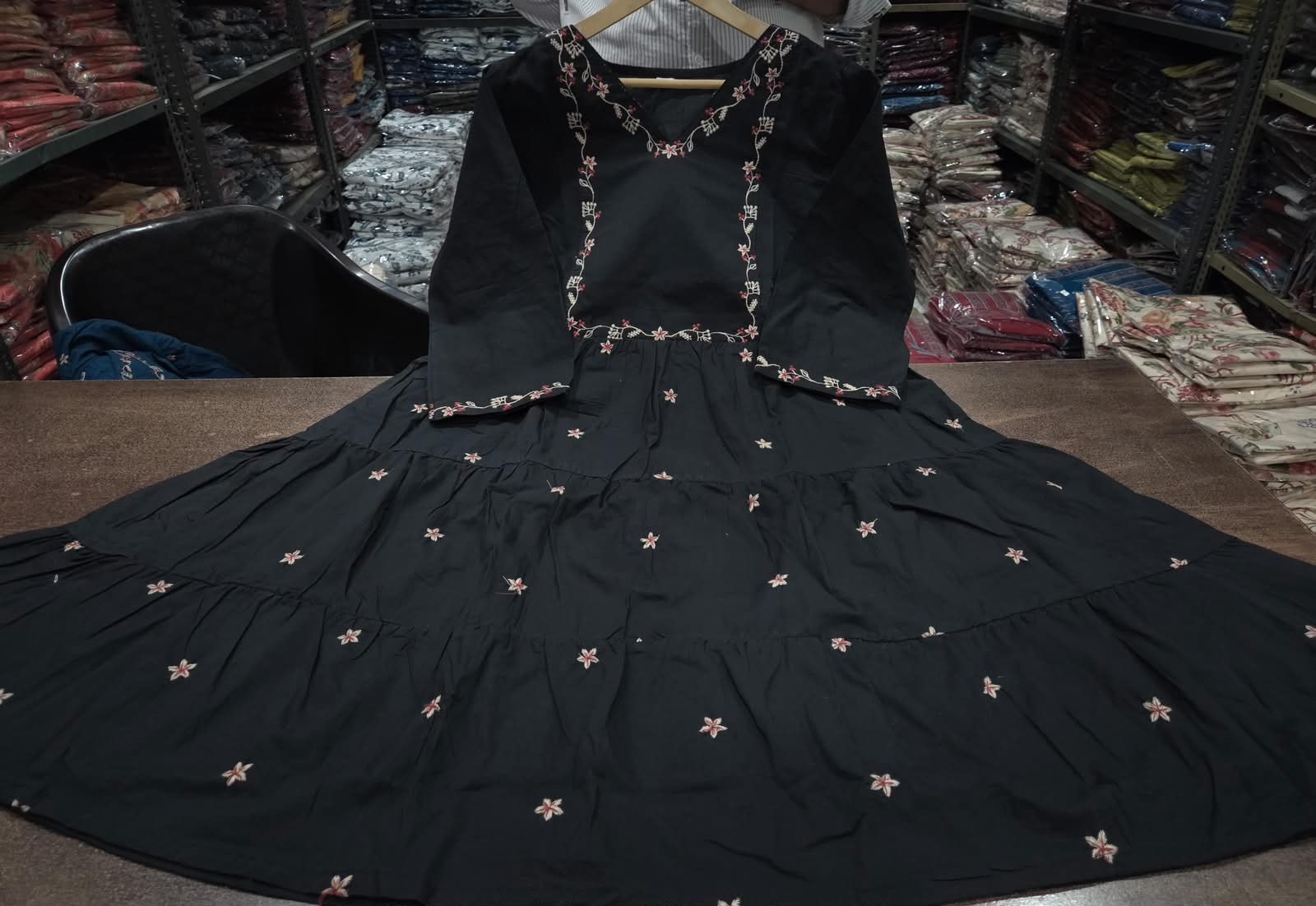 ✨ Beautiful Cotton Embroidered Midi Dress