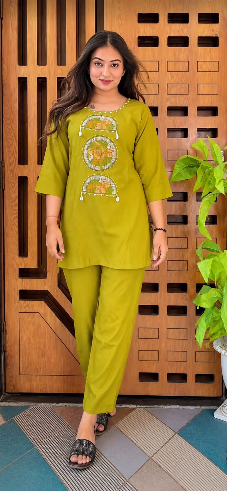 Premium Cotton Embroidered Summer Co-ord Set
