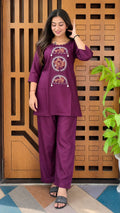 Premium Cotton Embroidered Summer Co-ord Set