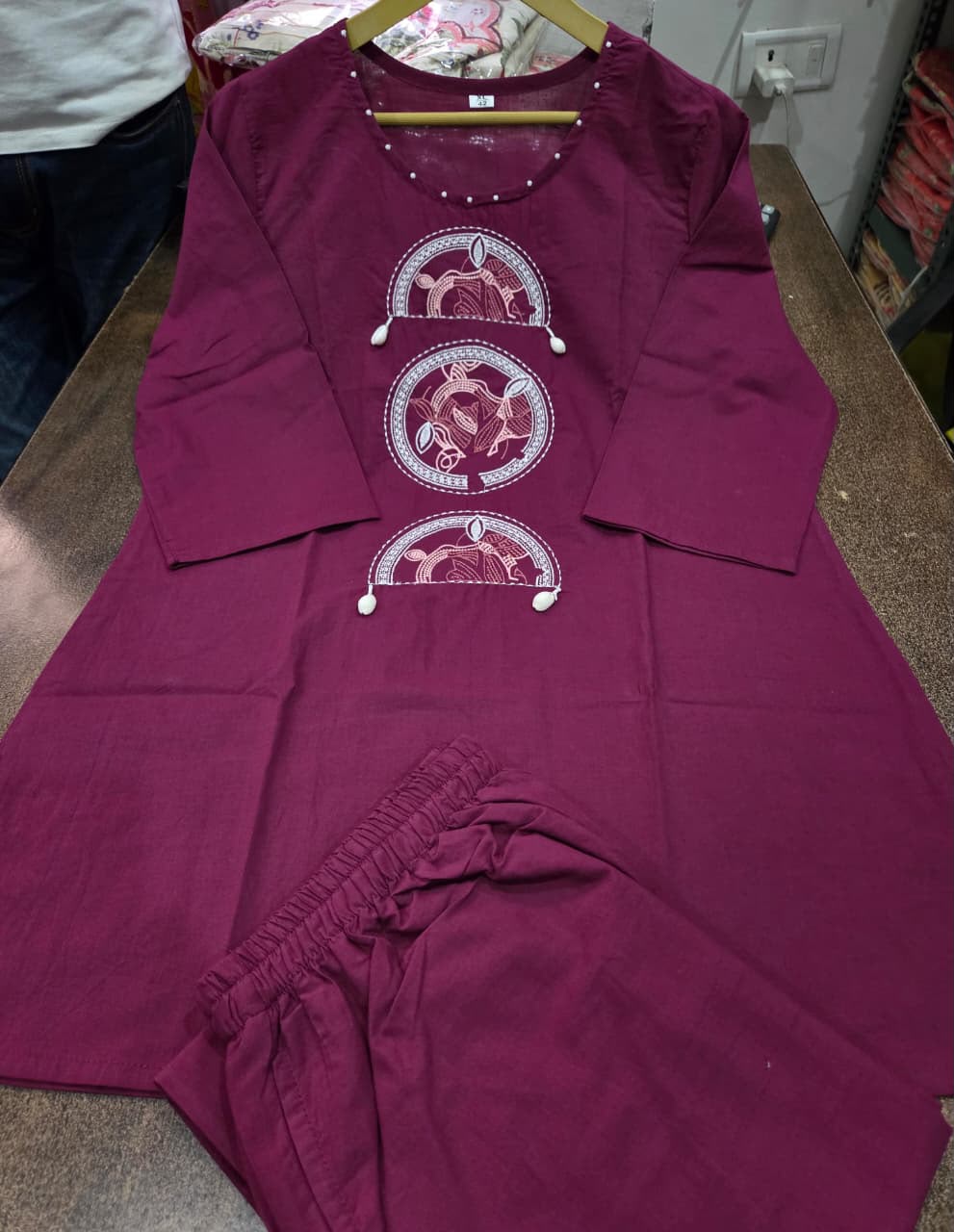 Premium Cotton Embroidered Summer Co-ord Set