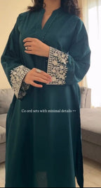 Blue Embroidered Co-ord Set