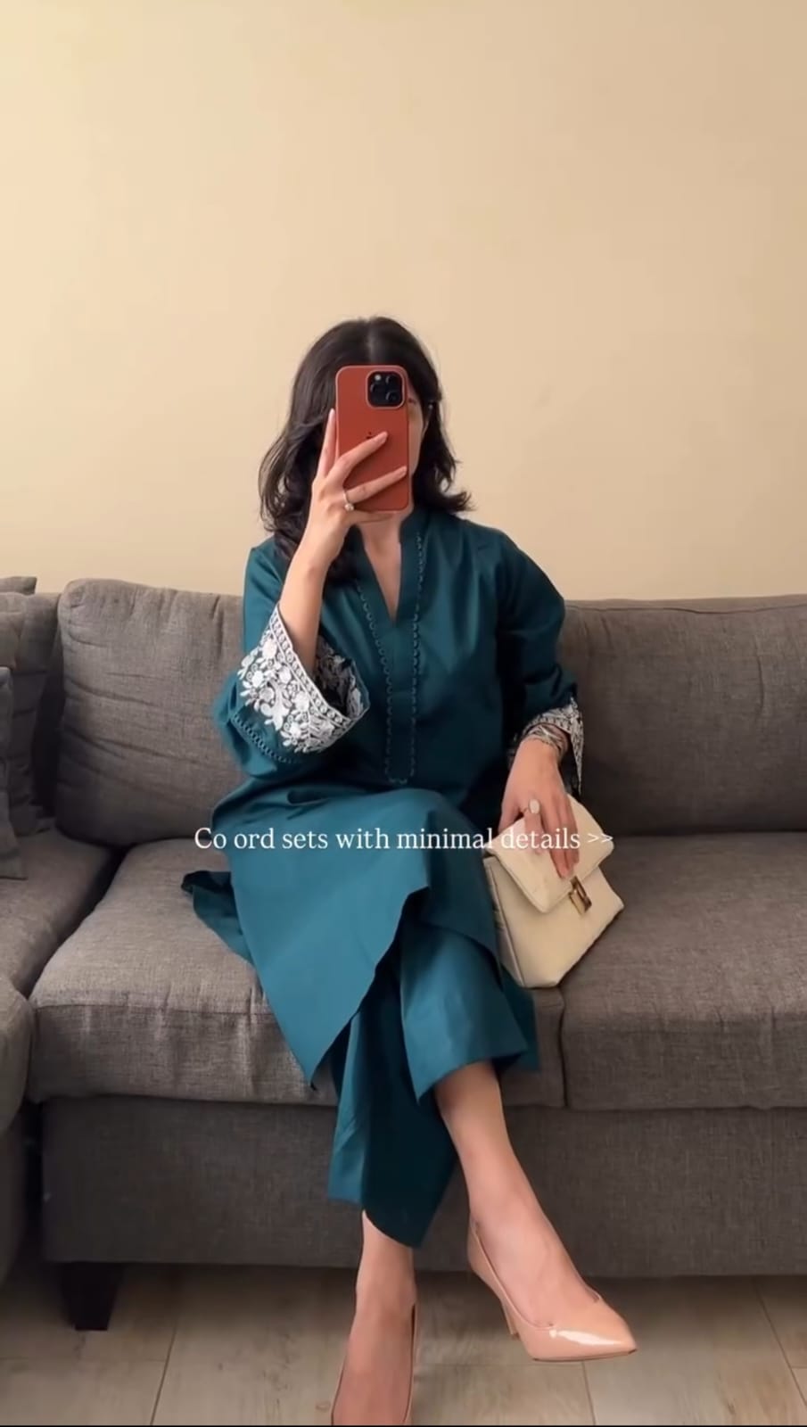 Blue Embroidered Co-ord Set