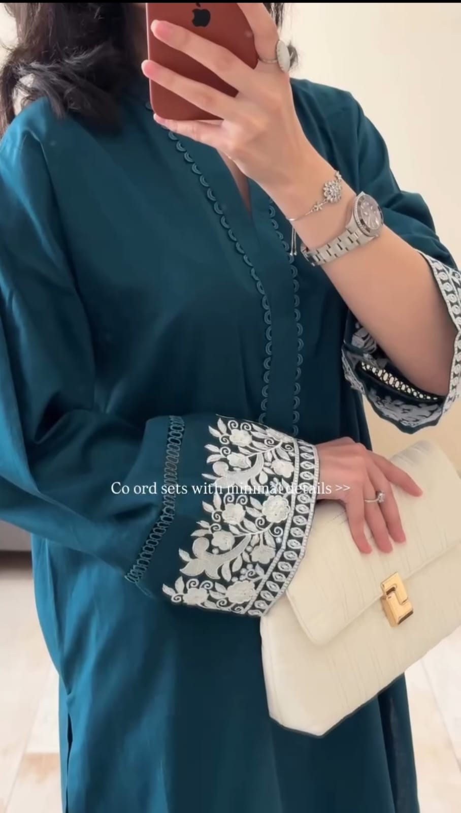 Blue Embroidered Co-ord Set