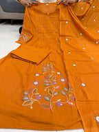🌸 Beautiful Cotton Embroidered Suit Set