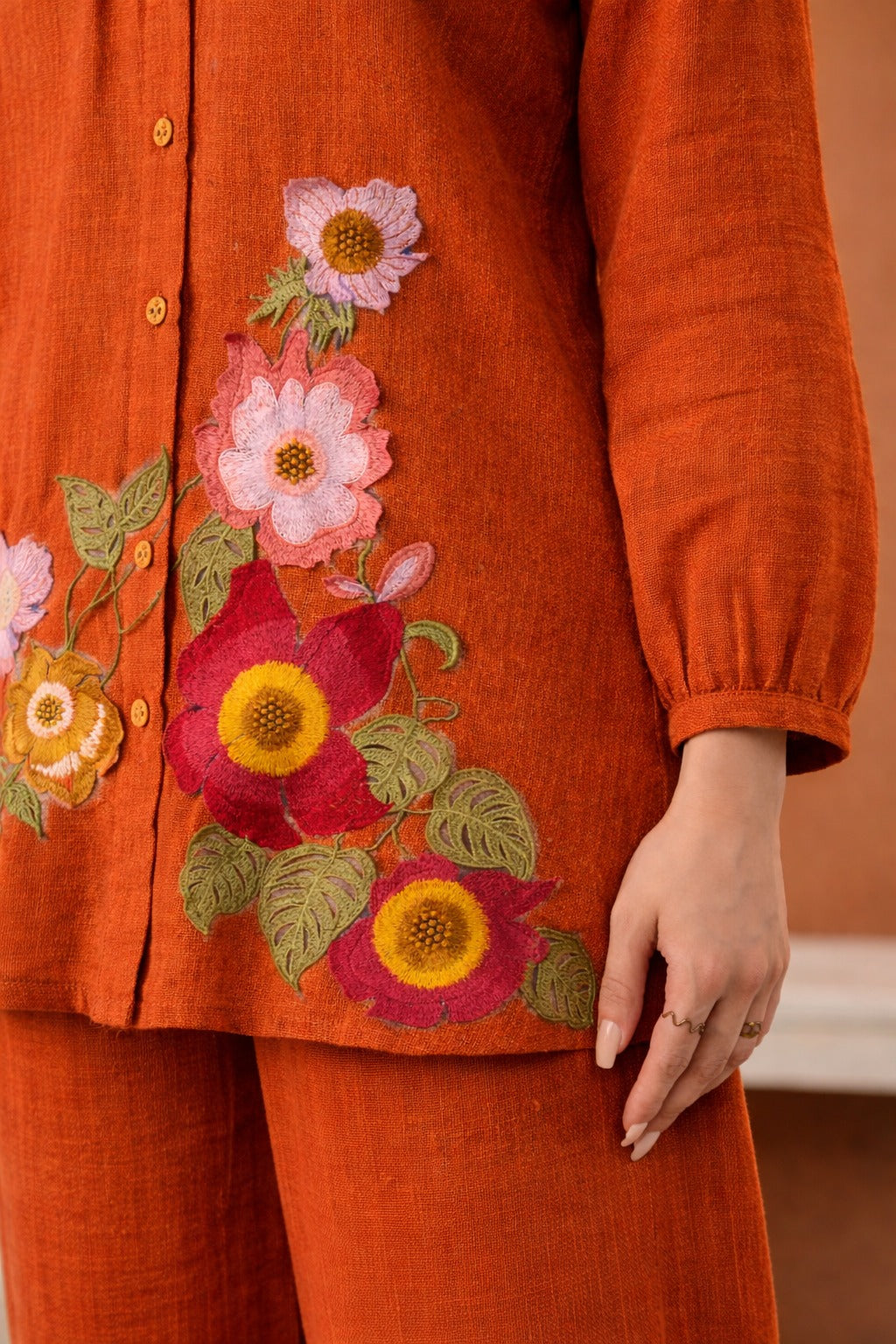 Premium Cotton Flex Embroidered Co-ord Set