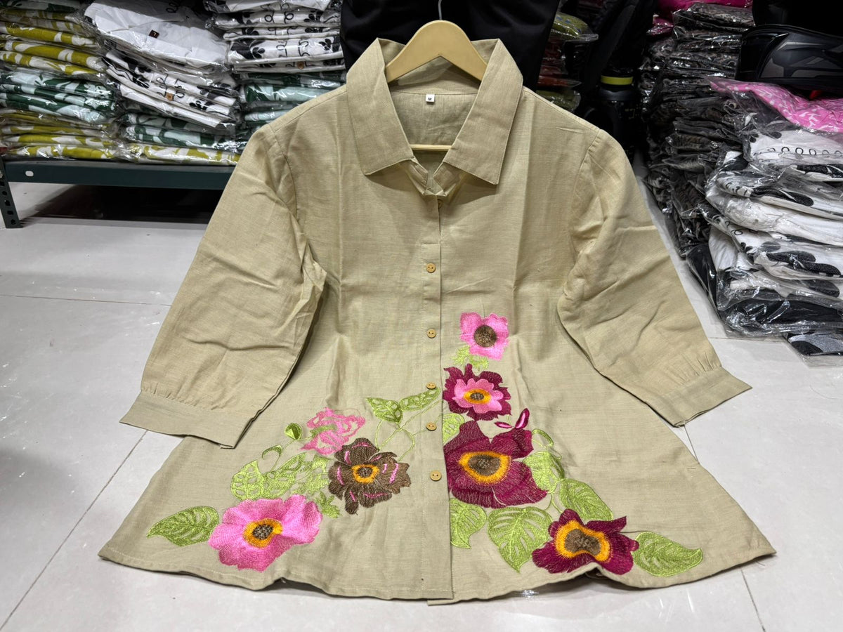 Premium Cotton Flex Embroidered Co-ord Set