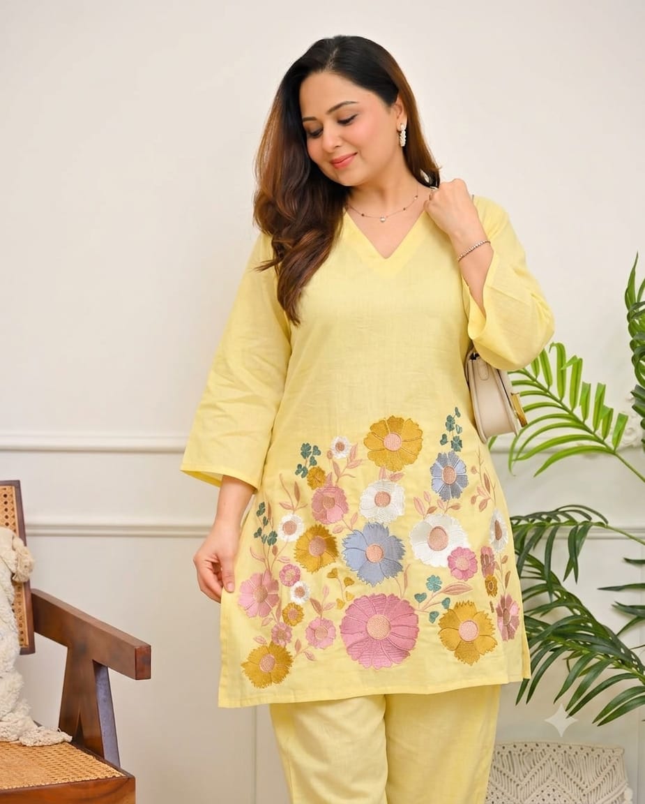 Thread Work Embroidered Co-ord Set