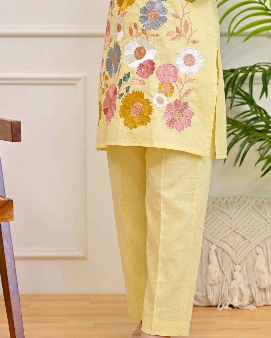 Thread Work Embroidered Co-ord Set