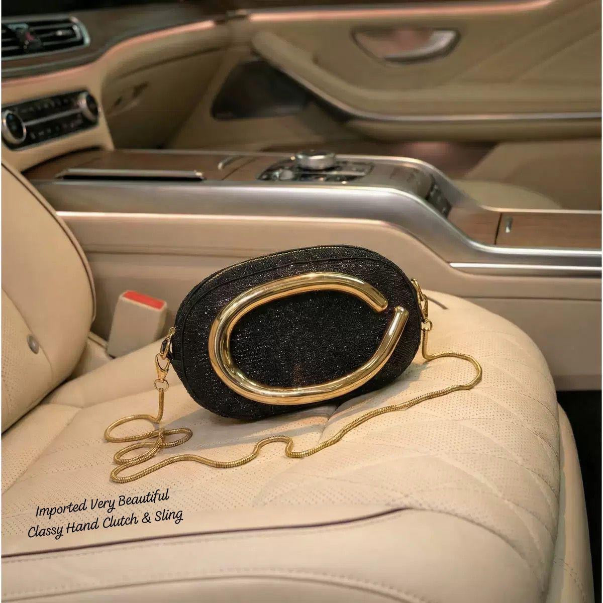 IMPORTED HAND CLUTCH WITH SLING BAG