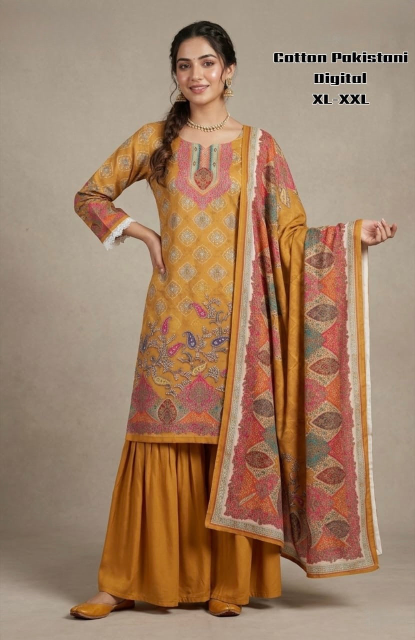 Premium Pure Cotton Pakistani Print Suit Set !