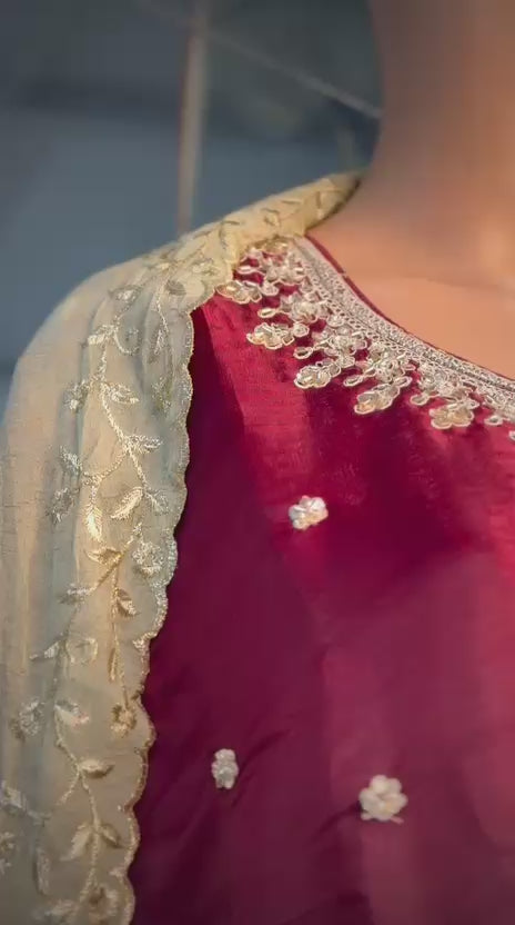 Stitched Pure Silk Suit