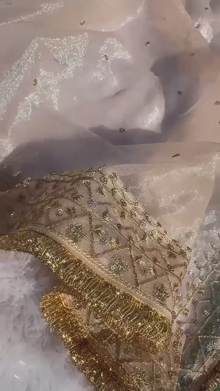 Georgette Heavy Sequence Work Unstiched Suit