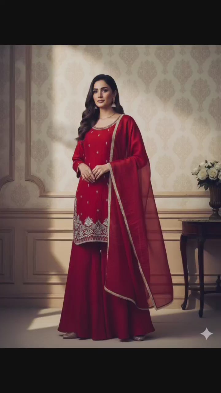 ✨ The Fendy Flair: Sequence Embroidery Suit