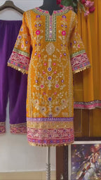 Premium Georgette Real Mirror and Embroidery ✨