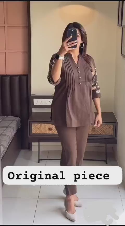 The Designer Embroidered Cotton Co-ord Set