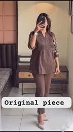The Designer Embroidered Cotton Co-ord Set
